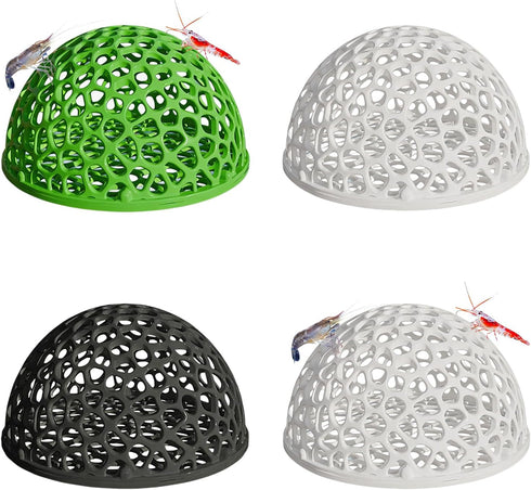 Wzttdm 4 PCS Shrimp Dome Hide, Aquarium Shrimp Cave Hideout, Shrimp Hides for