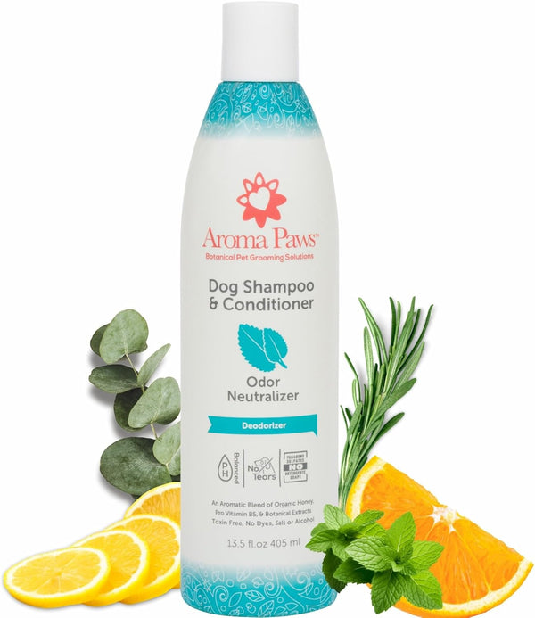2-in-1 Dog Shampoo and Conditioner - Natural Deodorizing Formula Odor Neutralizer -