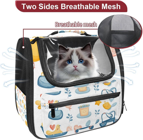 (2) Baby Shower Pet Carrier Soft Sided Carrier for Small Medium Cats Dogs
