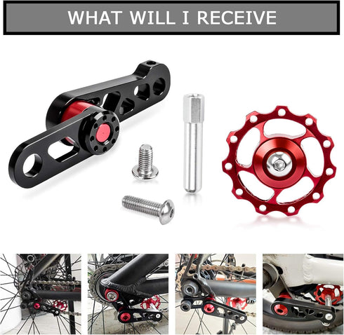 psler Bike Chain Tensioner with Derailleur Hang, Bike Chain Guide for Folding Bicycle Cycling Tool