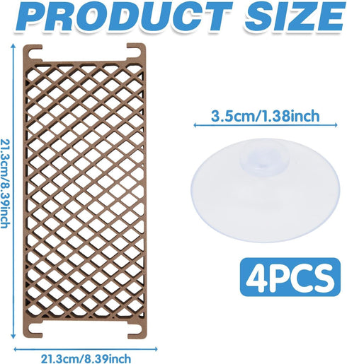 CYUXING 3D 4Pcs Printed Hermit Crab Ladder Toy - PLA Climbing Wall Accessory with Suction Cups for Reptile Habitat