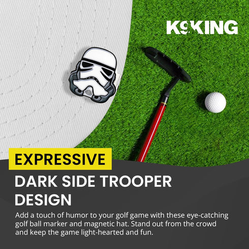 Ultimate Dark Side Trooper Golf Ball Marker with Magnetic Hat Clip, Premium Enamel Golf Accessories