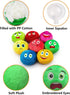 (4 Pack) Squeaky Dog Toys, Stuffed Plush Puppy Toy Balls to Keep Them Busy, Interactive Funny Pet Ball with Squeaker
