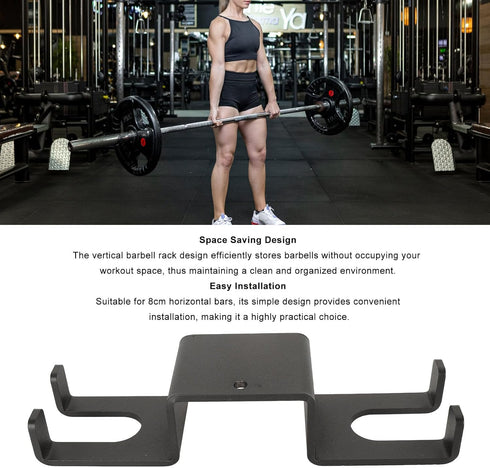 Luqeeg Vertical Hanging Barbell Rack, Space Saving Design for Home Gym Accessory, Easy Installation