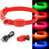 BSEEN LED Dog Collar - Rechargeable Light Up Collar for Small Dogs & Cats, Reflective Adjustable Safety Lights (Red, XS)
