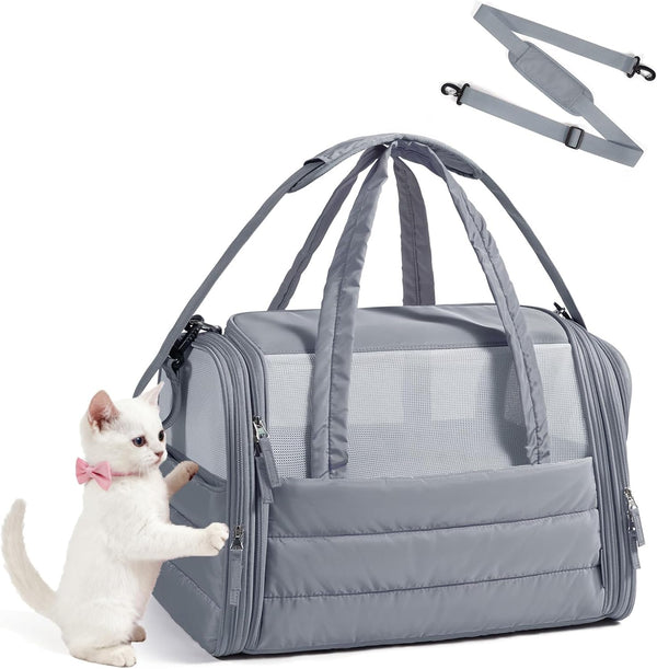 BAGSMART Cat Carrier: Soft-Sided Pet Carrier for Small Medium Cats Dogs Puppy