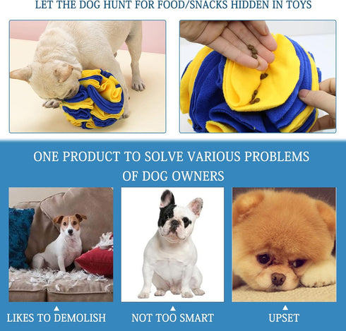 WishLotus Dog Snuffle Ball, Interactive Puzzle Toys for Dogs, Enrichment Game Feeding Mat Slow Feeder Stress Relief Toy