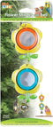 Penn-Plax Bird Life Two Flower Mirror with Bell - Interactive Bird Toy