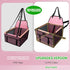 PetsHome Dog Car Seat Upgrade Dog Car Booster Seat, Foldable Pet Car Seat with 12 PVC Tubes, Waterproof Breathable Oxford Travel Puppy Car Seat for Small to Medium Dogs and Pets-Pattern Pink