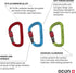 OCUN Falcon Carabiner with Screw Lock - 3-Pack for Rock Climbing