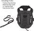 Petmolico Tactical Dog Harness, Black M, No Pull with Leash, Hook and Loop Panels for Medium Dogs, Military Service