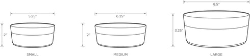 Park Life Designs - Ceramic Bowl for Dogs, Cats and Pets, Stylish Retro Design, Heavyweight and Non Slip, Chew Proof,