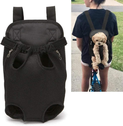 HEEPDD Lightweight Pet Carrier Backpack, Legs Out Soft Mesh Bag for Walking Hiking Bike Motorcycle (S)