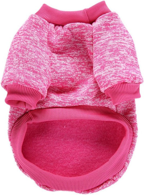 Pet Dog Classic Knitwear Sweater, Warm Winter Coat for Small Dogs (S, Rose)