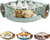 LEFTSTARER 2-in-1 Collapsible Cat Tunnel for Indoor Bed and Hideout - Pet Dog
