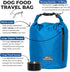 Dog Food Travel Bag w/ 1 Cup Scoop and Zipper Side Pocket | Waterproof Kibble Storage Container for Home, Road Trips, Camping, Boarding and More (Blue, 32 Cups)