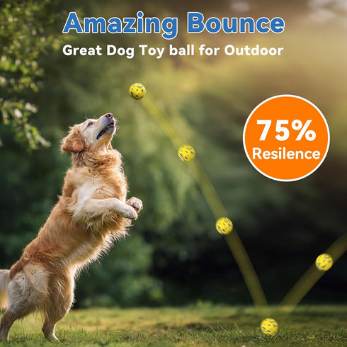 Pool(4 Pack) Indestructible Dog Ball Toy, Durable Dog Tennis Balls for Aggressive Chewers, High Bounce & Floating Balls