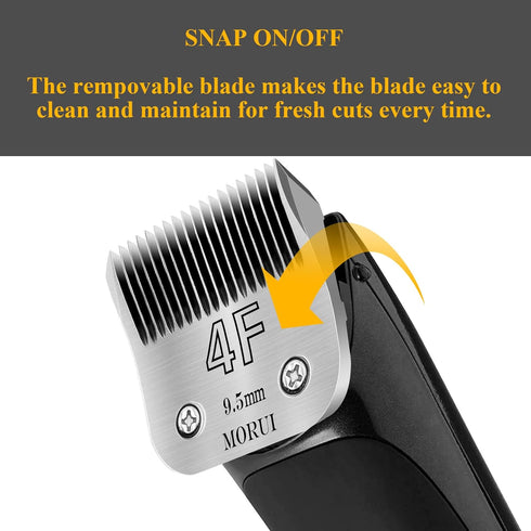 4F Cut Length 3/8"(9.5mm) Detachable Pet Dog Clipper Blades, UltraEdge Series Compatible with Most Andis, Oster A5 Wahl