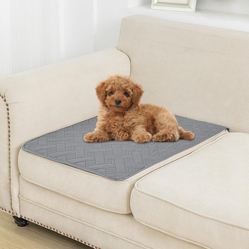Dog Bed Cover for Pets - Waterproof Blankets Rug Pads for Couch Protection, Dark Grey+Light Grey, 20"x30"
