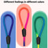 3pcs Slip lead dog leash, no Pull Pet Training Leash for Medium and Small Dogs,two leather stoppers (5feet,Rainbow)