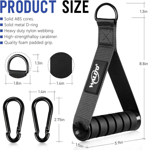 WALITO Exercise Handles - Replacement Cable Machine Attachments for Home Gym, Heavy Duty Pulley System