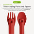 humangear GoBites Click | Travel & Camping Utensils | Portable & Convertible Dining Ware | Collapsable Fork and Spoon by humangear