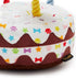 PET LONDON Dog Birthday Cake Squeaky Toy - Soft Plush with Rope Candles in Bright Colors for Dog Birthday Celebrations