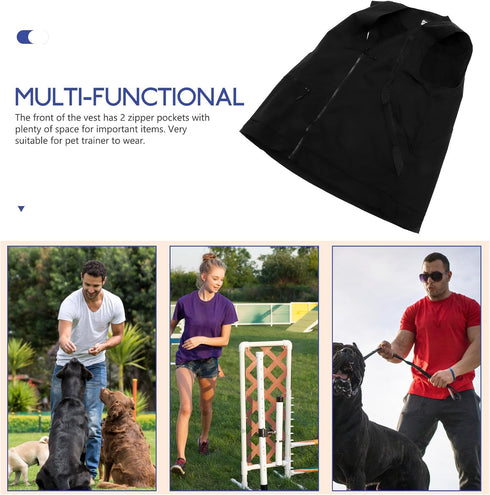ULTECHNOVO Pet Owner Training Vest, Dog Trainer Cloth with Multi Pockets, Professional Pet Trainers Jacket