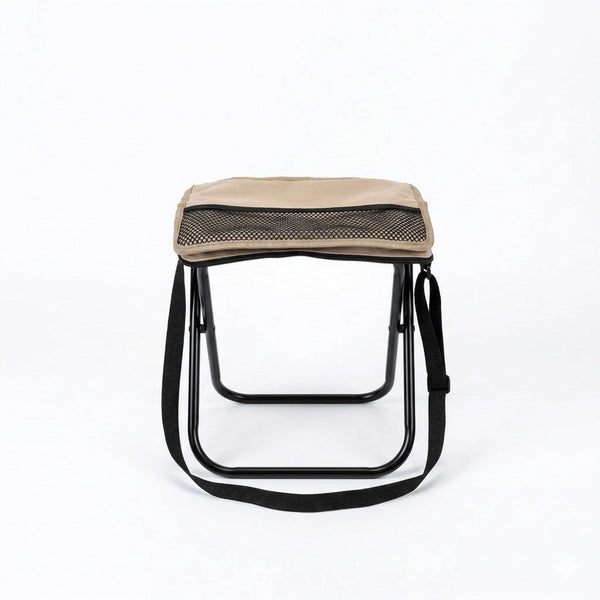 GYHZ Portable Folding Stool for Adults, 10" Lightweight Collapsible Camp Seat, XL Heavy