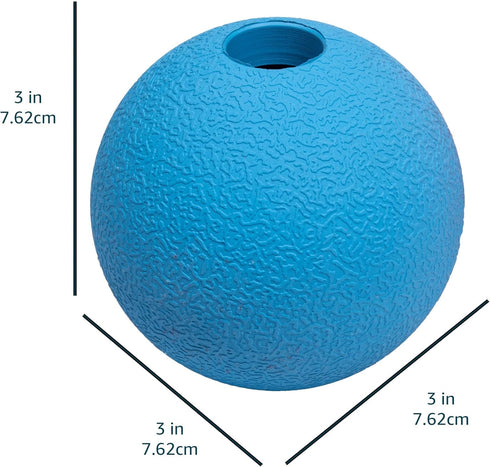 Amazon Basics 2-Pack Rubber Fetch Toy Dog Balls, 3-Inch, Blue & Orange