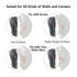 2 Pack Extended (6.1") Cat Self Groomer for Indoor Cats, Wall Corner Scratchers, Massage Combs (Grey)