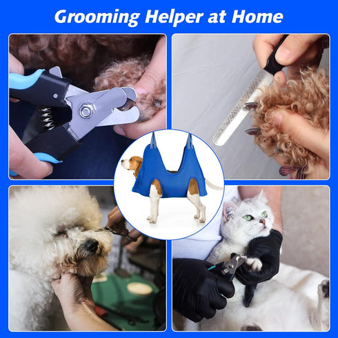 Hammock Trimming, ATESON Pet Dog Grooming Harness for Medium Dogs Nail Dog Sling for Cutting Nails, Dog Hanging Holder