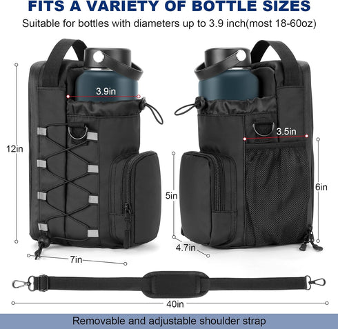 Magnetic Gym Bag Water Bottle Holder for Men and Women, Upgraded Magnetic Gym Bag, Water Bottle Holder With Strap