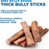 6 Inch 5 Count (Pack 1) Best Bully Sticks Thick Bully Sticks for Dogs - of - Natural, Grass-Fed Beef, Single