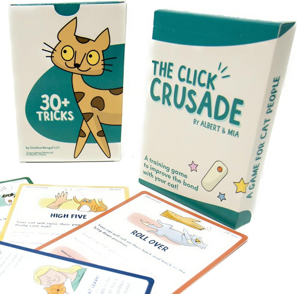 OutdoorBengal The Click Crusade Cat Clicker Training Card Game for Pet Training