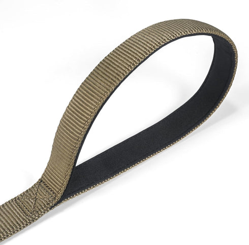 Short Dog Leash with Soft Padded Handle and Heavy-duty Clip & Nylon Webbing - 12 Inches / 18 Inches / 24 Inches Lead for Large and Medium Breed Dogs. (Military Green, 24 Inches)