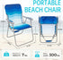 300lbs #WEJOY Folding Beach Chair for Adults, Lightweight Beach Chair with Shoulder Straps, High Back Camping Chairs