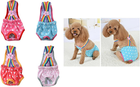 QIANQJL Dog Diaper Shorts Sanitary Pantie Female Dogs Adjust Suspender Diaper Panties Period Briefs Dog Physiological