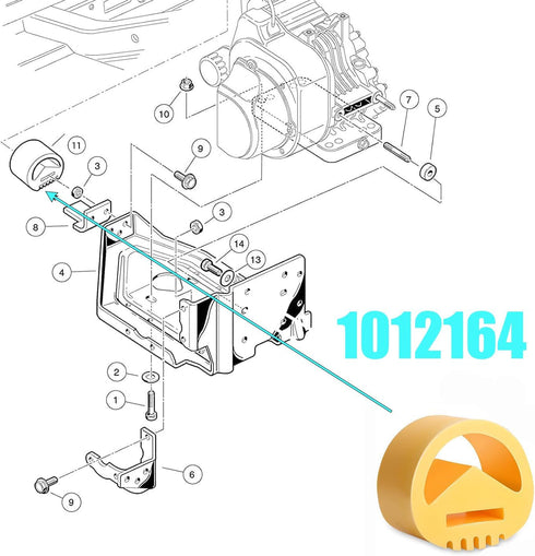 Motor Mount Noise Vibration Dampener Engine Snubber for Club Car DS Gas 1984-Up and Precedent Gas