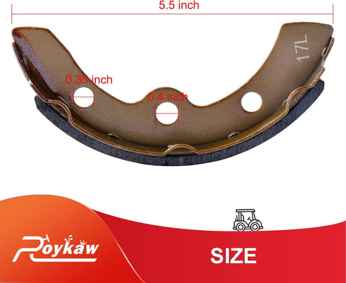 Roykaw Golf Cart Brake Pads Shoes for Club Car DS & Carryall 1981-1994 Models, Manual Adjust