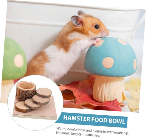 Chinchillas POPETPOP Small Animal Wooden Climbing Platform with Food Bowl Versatile Hamster Ladder for Guinea Pigs