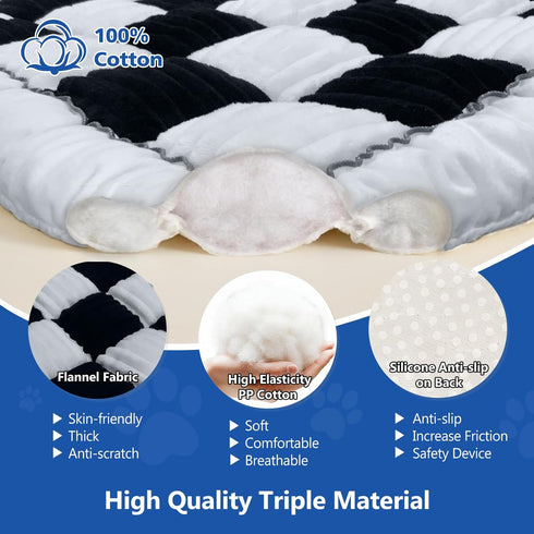 Thickened Dog Bed for Car Back Seat, Upgraded Bottom Non-Slip, Fits Hard Bottom car seat Cover for Dogs, Premium Mixed