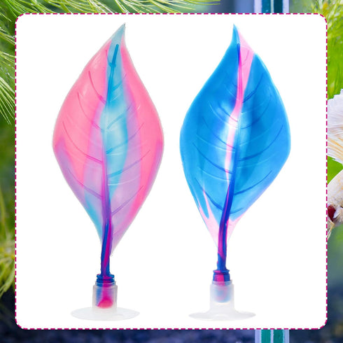 WILLBOND 2 Pieces Silicone Betta Bed Leaf Hammock for Betta Fish, Comfortable and Safe Resting Spot (Blue, Pink)