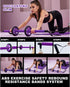 Ultimate Pilates Bar Set with Multiple Resistance Bands, Abdominal Rollers, Squat Machine, Portable Home Gym for Men