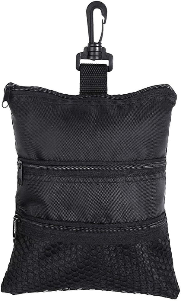 Keenso Portable Ball Bag Multipockets Undeform Oxford Handbag for Storing Golfball Accessories