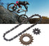 VBESTLIFE Freewheel Chain Kit, 16 Tooth Freewheel 9 Tooth Sprocket 38 Section Chain Kit for Mountain Bike