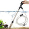 hygger Small Gravel Vacuum for Aquarium, Manual 80GPH Cleaner, Low Water Level Changer with Adjustable Length
