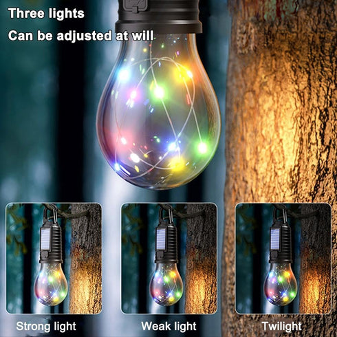 Generic Light,3 Bulb,for Solar Rechargeable Hooked Camping Light Modes Adjustable LED Solar Camping Lights,Portable