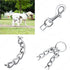 PETTOM 2 Way Dog Lead, Metal Chain Double Pet Clip Leash Coupler, 360° Swivel, No Tangle, XS 2.5mm*40cm, Silver