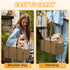 Portable Dog Car Seat for Small Dogs - Adjustable Safety Leash, Washable Cushion & Storage Pocket - Pet Booster Seat